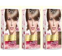 L'Oreal Excellence Creme 7.1 Rubio ceniza tinte para el cabello coloración 3 unidades