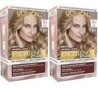 L'Oréal Excellence Universal Nudes Rubio Claro 8U 550 (Paquete de 2)
