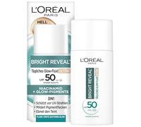 L'Oréal - Líquido UV Glow diario tintado con SPF 50, niacinamida + pigmentos brillantes, antimanchas de pigmento, color claro y brillante, 1 x 50 ml
