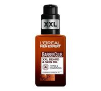 L'Oreal Men Expert Barber, Aceite para barba larga de uso diario, Enriquecido con aceite de cedro: doma, acondiciona y suaviza el vello facial, Tamaño XXL, 50 ml