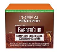 L'Oréal Men Expert BarberClub 4 en 1 Champú de ducha con aceite esencial de madera de cedro, 80 g