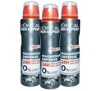 Loreal Men Expert - Desodorante en spray de magnesio para hombre (3 unidades, 150 ml)