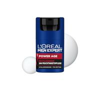 L'Oréal Men Expert Face Care Against Arrugas para Hombres, Hidratante Antiedad para Pieles Cansadas y Mates, Crema Facial para Hombres con Ácido Hialurónico, Power Age, 1 x 50 ml