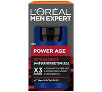 L'Oréal Men Expert Face Care Against Arrugas para Hombres, Hidratante Antiedad para Pieles Cansadas y Mates, Crema Facial para Hombres con Ácido Hialurónico, Power Age, 1 x 50 ml