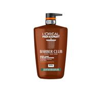 L'Oréal Men Expert gel de ducha Barber Club formulado con aceite de madera de cedro para proporcionar una limpieza, nutrición e hidratación de barba, piel y pelo