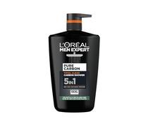L'Oréal Men Expert Gel de Ducha Pure Carbon, Total Clean 5 en 1. Formulado con Carbón para proporcionar una limpieza e hidratación en un solo gesto. XXXL, 1000ML.
