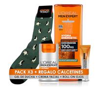 L'Oréal Men Expert Hydra Energetic Crema Anti Fatiga 24H Roll On Ojos | Hidratación 24H, Uso Diario, Vitamina C, Acción Antifatiga, Acción Antiojeras, Gel de Ducha, Men Expert Hydra Energetic