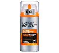 L'Oréal Men Expert, Hydra Energetic, Crema Facial Hidratante Hombre con Efecto Antifatiga 24h, Enriquecida con Guaraná, Vitamina C y Proteínas. Reduce Ojeras, Bolsas y Signos de Cansancio, 100ml XXL