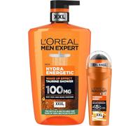 L'Oréal Men Expert Hydra Energetic Gel + Thermic Resist Roll-On Desodorante | Gel con Taurina, Hidratación Duradera, Acción Multifunción 5 en 1 y Desodorante 72H de Duración Anti-Transpirante