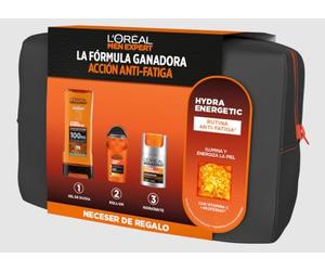 L'Oréal Men Expert Hydra Energetic Rutina Crema Facial + Gel + Roll-On | Crema con Vitamina C y Guaraná, Desodorante 72H Anti-Transpirante, Gel Enriquecido con Taurina, Men Expert Hydra Energetic