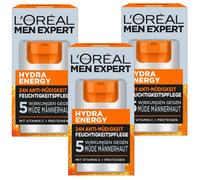 Loreal Men Expert Hydra Energy 3x 50ml Anti Fatiga 24h Tratamiento Hidratante