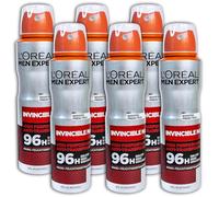 Loreal Men Expert Invincible Man 96h - Desodorante en spray antitranspirante (6 unidades, 150 ml, 6 unidades)