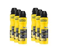 L'Oréal Men Expert Invincible Sport - Desodorante en espray antitranspirante con 72 horas de protección en seco, Pack de 6 x 150 ml (900ml)