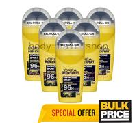 L'Oreal Men Expert Invincible Sport Roll-On Desodorante 96H Dry Control 6-Pack