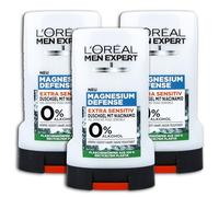 Loreal Men EXPERT Magnesium Defense Extra Sensitiv - Gel de ducha (3 unidades, 250 ml, 3 unidades)