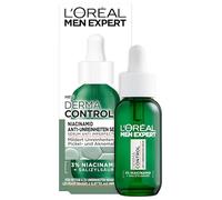 L'Oréal Men Expert Niacinamide - Suero antiespinillas para hombres, cuidado facial para pieles impuras y propensas al acné, suero facial para hombre con 3% de ácido salicílico y niacinamida, Derma