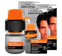 L'Oréal Men Expert One Twist Coloración All-in-One Tinta Semipermanente para hombre, color Bruno natural, 3 tintes semipermanentes