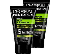 L'Oréal Men Expert Pur Carbón Gel Limpiador Multi-Purifiant Visage para Hombre - 2 unidades x 100 ml