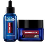 L'Oréal Men Expert Rutina Power Age: sérum ácido hialurónico 30 ml + crema | Rutina Power Age: sérum ácido hialurónico 30 ml + crema. Para tratamiento facial específico, uso diario recomendado.