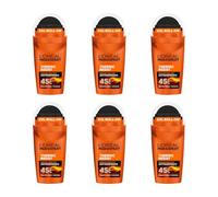 L'Oréal Men Expert Thermic Resist Desodorante Roll-On 48h, 6 x 50 ml | Antitranspirante para hombre, eficaz incluso a 45 grados, protección en picos de calor, testado dermatológicamente