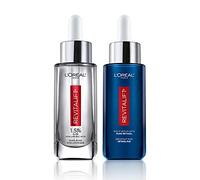 L'Oreal Paris 1,5% Pure Hyaluronic Acid with Vitamin C and 0.3% Retinol Serum for Face Revitalift Derm Intensives Anti-Aging Skin Care Day Night Regimen