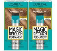 L'Oréal Paris - 100% cobertura de raíces para cubrir canas, color permanente, corrector de pelo de larga duración, fácil aplicación, Magic Retouch Permanente, n.º 7, rubio oscuro, 1 unidad