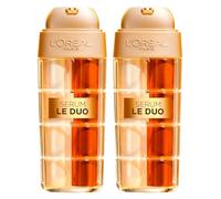 L'Oréal Paris Age Perfect Anti-Aging Serum Le Duo para todos los tipos de piel, efecto doble, reafirmante e iluminador con colágeno y vitaminas B3 y C, 2 botellas de 30 ml