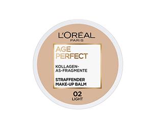 L'Oréal Paris Age Perfect - Bálsamo de maquillaje reafirmante 02 Light, maquillaje nutritivo milagro para una piel de aspecto saludable, 18 ml