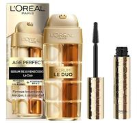 L'Oréal Paris Age Perfect Le Duo Sérum + Panorama Máscara de Pestañas Black | Máscara Pestañas Voluminizadora y Sérum Rejuvenecedor, Efecto Reafirmante, Antiarrugas, Antiedad, Piel más Suave y Luminosa