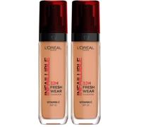 L'Oréal Paris, Base de maquillaje Líquida Infaillible 32h Fresh Wear, Para todo tipo de piel, Larga duración, Tono: Caramel (320), 30 ml (Paquete de 2)