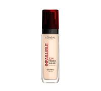 L'Oréal Paris - Base líquida Hydrarting de cobertura completa, uso duradero, a prueba de agua y transferencia, ligera, fresca, húmeda y brillante, con vitamina C y SPF 25, tono: 10