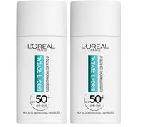 L'Oréal Paris Bright Reveal Fluido Hidratante Anti-manchas con Filtro UV SPF 50+, Para Todo Tipo de Piel, Protección y Reducción de Manchas, Con Niacinamida y Vitamina E, 50 ml (Paquete de 2)