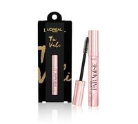L'Oréal Paris - Caja de regalo con máscara de pestañas negra para dar volumen y alargador, con aceite de ricino, para una mirada sensual y magnética