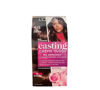 L'Oréal Paris Casting Cream Gloss Hair Dye, amonia-Free and Silicone-Free Nourishing Intensive Hair Dye, with Cream Gloss, No. 415, Iced Brown, Pack of 3