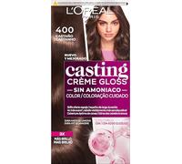 L'Oréal Paris Casting Crème Gloss Coloración 400 CASTAÑO sin Amoniaco | tono sobre tono - Gloss Complex con Ácido Glicólico