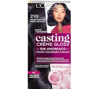 L'Oreal Paris Casting Crème Gloss, Crema Colorante sin Amoniaco, Negro Azulado 210, El embalaje puede variar