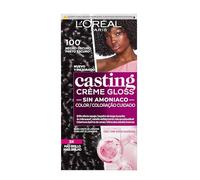 L'Oréal Paris Casting Crème Gloss Semi-Permanente 100 Negro Oscuro | Baño de Color - Gloss Complex con Ácido Glicólico Sin Amoniaco