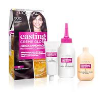 L'Oréal Paris Casting Creme Gloss, tratamiento colorante para el cabello, sin amoniaco para una fragancia agradable. Castano Scuro 300
