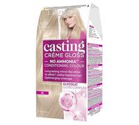 L'Oréal Paris Casting Crème - Tinte semipermanente para el cabello, fórmula sin amoníaco y acondicionador con infusión de miel, acabado brillante, color para hasta 28 champús, paquete de 3 unidades, color: rubio helado claro 1010
