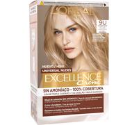 Loreal Paris - Coloración Excellence Creme Universal Nudes - 9U: Rubio Muy Claro