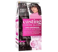 L'ORÉAL Paris - Coloración de cabello semipermanente tono sobre tono - Color ultra brillante y natural - Sin amoniaco - Casting Crema Gloss - Tono: Marrón escarchado (4102)