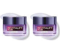 L'Oréal Paris Crema de Día Rellenadora Anti-edad Revitalizante Revitalift Filler, Antiarrugas y Volumen, Con Ácido Hialurónico Concentrado, Acabado no graso, 50 ml (Paquete de 2)