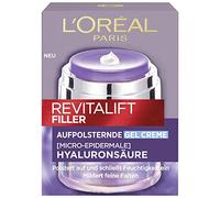 L'Oréal Paris Crema de gel hidratante antiedad, crema facial antiarrugas con ácido hialurónico puro, para todos los tipos de piel, relleno Revitalift, 50 ml
