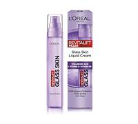L'Oréal Paris - Crema facial suave y radiante - Crema líquida hidratante para la piel de vidrio - Con ácido hialurónico y vitaminas B5 y Cg + B3 - Todo tipo de piel - Relleno Revitalift Glass Skin