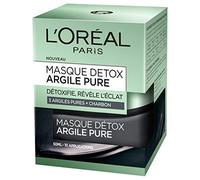 L'Oréal Paris Dermo Expertise Mascarilla facial detox de arcilla/carbón, 50 ml