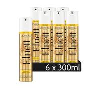 L'Oréal Paris Elnett - Espray para el cabello ultrafino con aceite de argán, para peinar y fijar el peinado, agarre muy fuerte, sin siliconas, 6 x 300 ml