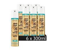 L'Oréal Paris Elnett - Espray para el pelo ultrafino sin perfume, para peinar y fijar el peinado, agarre muy fuerte, sin siliconas, 6 x 300 ml