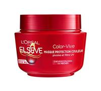 L'Oréal Paris Elseve Color-Vive - Máscara de protección de color enriquecido con peonía y filtro UV para cabello teñido y mechas, 1 unidad