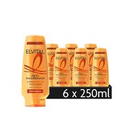 L'Oréal Paris Elvital - Acondicionador antirotura para reconstruir profundamente la estructura del cabello, con ceramida, 6 x 250 ml