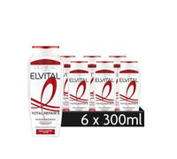 L'Oréal Paris Elvital - Champú reparador para 5 problemas de cabello dañado, con Cicamide y Pro-Queratina, Total Repair 5, 6 x 300 ml